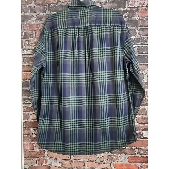 ORVIS Men's Shirt  Medium Blackwatch Green Blue Plaid Long Sleeve‎ Button Up - Picture 3 of 9